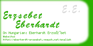 erzsebet eberhardt business card